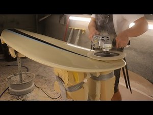 Glassing 7'6" Mini-Log Surfboard (+Resin Panels)