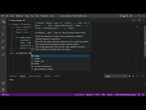Create audio notification using Python