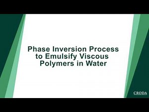 Maxemul Phase Inversion Process to Emulsify Viscous Polymers in Water