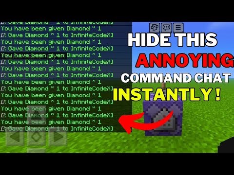 How to INSTANTLY Hide Command Chat on Minecraft Bedrock !?