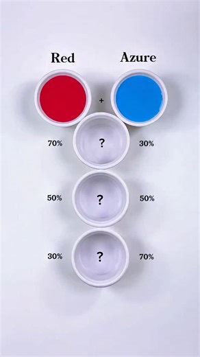 Color Mixing Lab on Instagram: "Let's Mixing Red + Azure Color 😍 #colormixing #painting #satisfying #artandcraft #art"