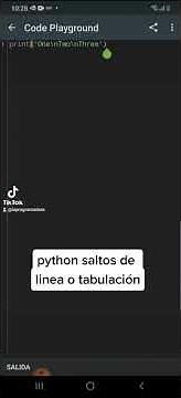 Python saltos de linea o tabulación