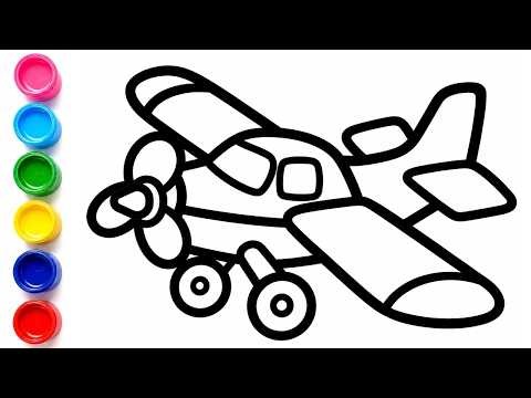 Airplane Drawing and Coloring for Kids | Drawing for Kids