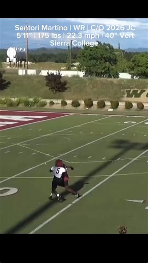 Sentori Martino | WR | C/O 2026 JC5'11" | 175 Ibs | 22.3 mph |40" Vert 3.5📚Sierra College Spring Ball Practice @bigchris_1226 @Coach_Mitch2@Blakesfilmroom @Maricic28@coachTyPaopao @LukeSchleusner@CoachPease @CoachYae @Coach_Noonan @JakeCookus