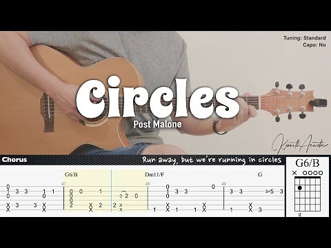 Circles - Post Malone | Fingerstyle Guitar | TAB + Chords + Lyrics
