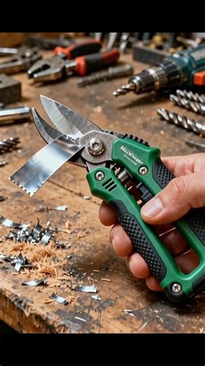 Tiny Metal Shear Cutting Aluminum 🔥 World’s Smallest Metal Cutter #shorts