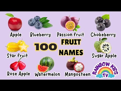 100 Fruit Names for Kids | Learn Fruits with Pictures and videos | Learn English Vocabulary