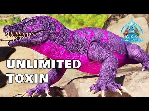 Where to find Megalania & How to Farm Toxin - Ark Survival Ascended.