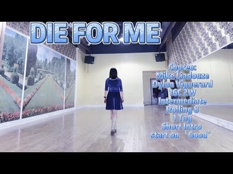 DIE FOR ME Line Dance (WALK-THROUGH) | Intermediate | Mike Liadouze & Dylan VIGUERARD