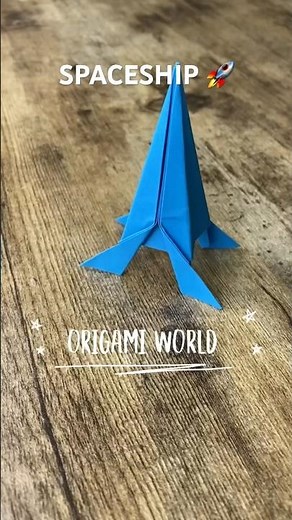 EASY SPACESHIP ORIGAMI ROCKET TUTORIAL CRAFTING | HOW TO MAKE PAPER SPACE ROCKET COOL INSTRUCTIONS