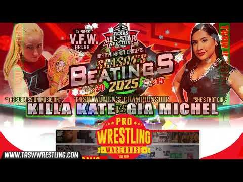 TASW WRESTLING, **PROMO VIDEO** “SEASON'S BEATINGS 2025”, DECEMBER 6TH, 2025, Cypress, Texas