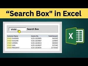 Excel Search Box Trick — Type a Name & Filter Data Instantly!