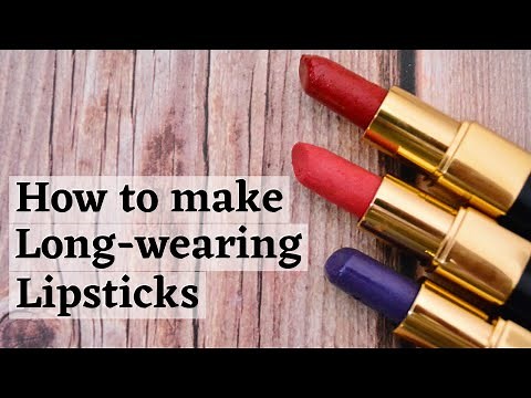 DIY Long-wearing Lipsticks With 3 Shades // How To Make Lipstick From Scratch // Homemade Lipsticks