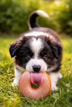dog eat donut