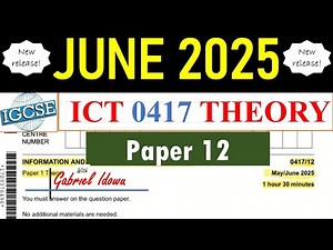 IGCSE ICT 0417 June 2025 Paper 12