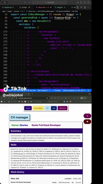 I've recently worked on a formless cv manager to boost my chances to get a phone call and proceed to the interview