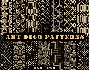 Art Deco Pattern SVG Files for Cricut - Gatsby Art Deco Pattern SVG - Art Deco Bundle Svg Files, Art Deco Digital Paper - Digital Download - Etsy