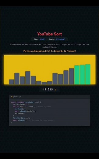 I think this pretty much describes it 😊 - Sorting Visualizer