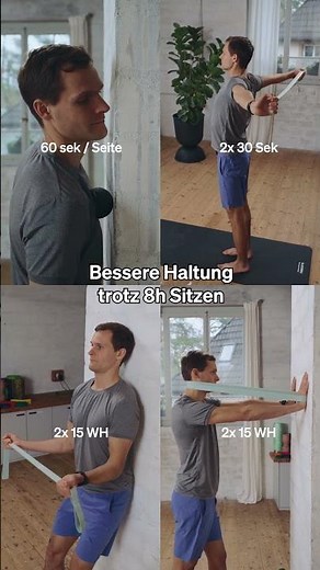 4 Übungen gegen Rundrücken | Bessere Haltung im Bürojob für Vielsitzer