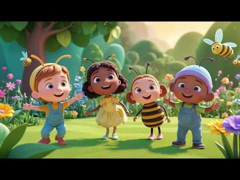 🐝 Busy Bee Buzz Song | Nature Learning Song | Kids Nursery Rhymes for Toddlers & Preschool