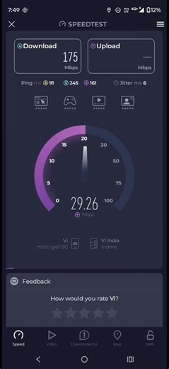 Vi 4G+ Another Speed Test 2026 Nashik Maharashtra