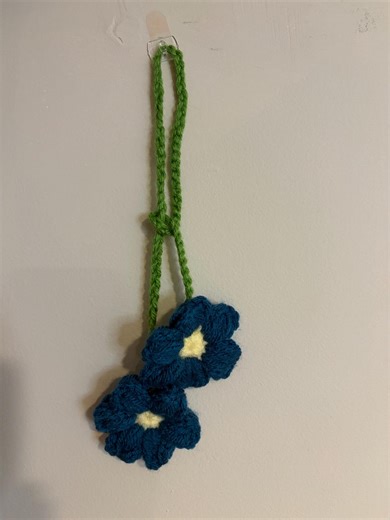 Crochet Flower Car Hanger - Etsy