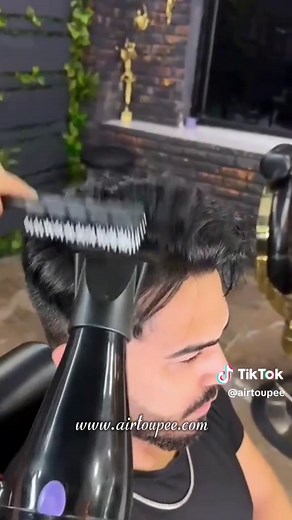 Can you tell he's wearing a toupee?#hairpiece #toupeeformen #menshair #toupee