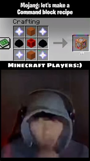 Mojang: Let's Add Command Block Recipe 😆 #twinning #trend #minecraft #shorts #viral #viralshorts #yt