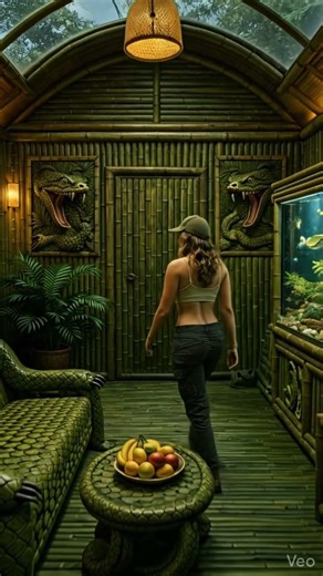 I Built a Secret Bamboo Snake Treehouse in the Jungle 🐍 Full Survival Build