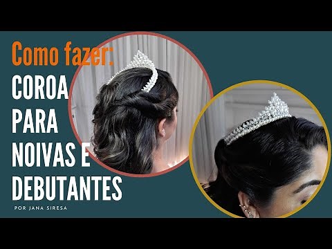 COROA de LUXO passo a passo para NOIVAS e DEBUTANTES - Coroa CHARLOTTE com fio cabelo de Anjo