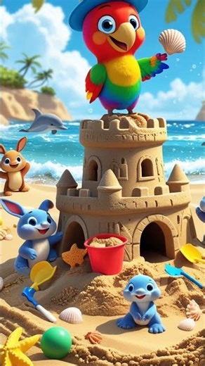 Funny Parrot Beach Adventure ❤️