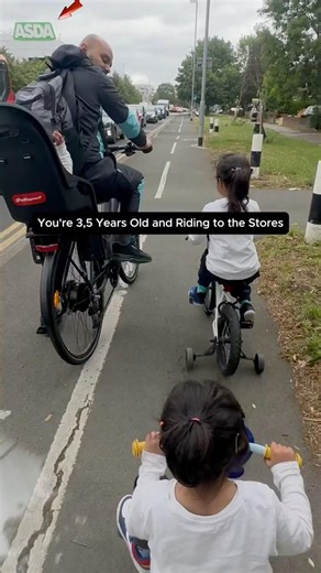 Family Bike Ride to Supermarket | Everyday Adventures with Kids 🚲 #shorts