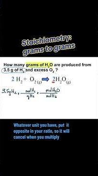 Stoichiometry - grams to grams conversion #chemistryeducation #stoichiometry #molarmass #moleratio