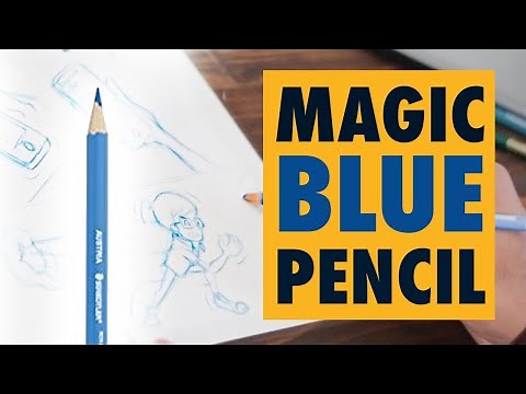 Why Professional artists use this blue pencil | how to draw like a pro