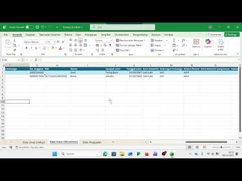 Tutorial Pengisian Data Excel