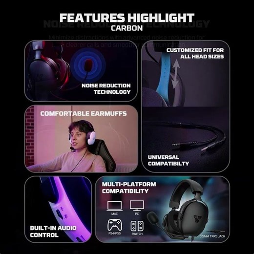 FANTECH Carbon MH92 Multi-Platform Gaming Headset