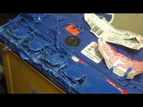 Filling maintenance free battery with distilled water