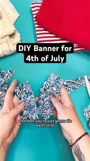 Easy & Inexpensive 4th of July Craft | DIY Americana Decor | Handmade Banner | #craftideas
