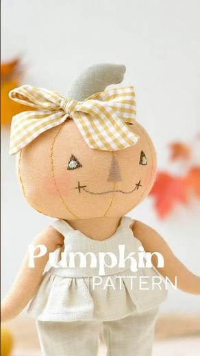 How to Stitch a Pumpkin Doll Face | Sewing Pattern Tutorial