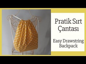 DIY Bag Tutorial/ Easy Backpack Sewing / Sew Drawstring Backpack At Home