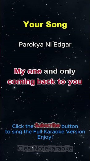 Your Song - Parokya Ni Edgar l Short Karaoke #karaoke #music #clearnotekaraoke