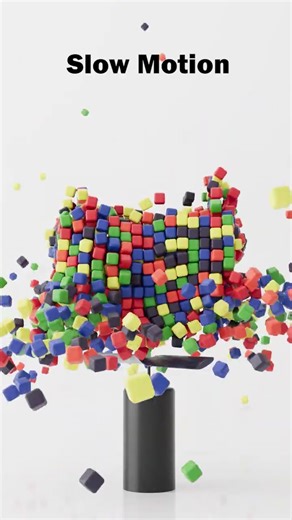 Spinning Blade vs 3,000 Cubes! 🌪️ (C4D Simulation) #cinema4d #physics #relaxing #animation