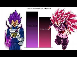 Vegeta VS Goku Black All Forms POWER LEVELS