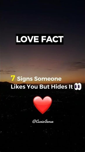 ## 7 Signs Someone Likes You… But Hides It 👀 #psychologyfacts