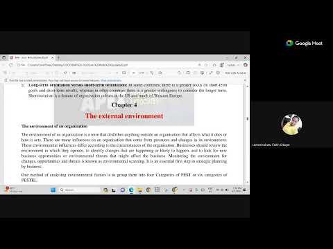 BUSINESS ENV. (NOV.2025) TOPIC: THE EXTERNAL ENVIRONMENT