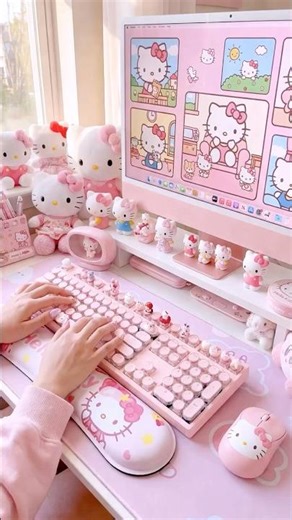 헬로 키티 키보드 ASMR l ハローキティl Hello Kitty Keyboard Sounds #keyboardasmr #shorts #ASMR