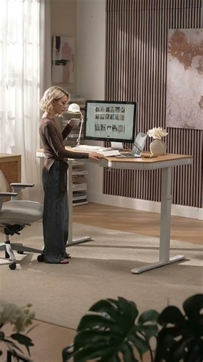 Prime Standing Desk Modern Office Setup with Cable Storage System