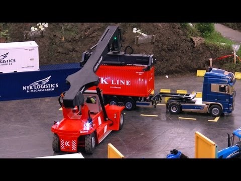RC Scale Model Trucks Container Terminal Intermodelbau 2015 Dortmund *1080p50fpsHD*