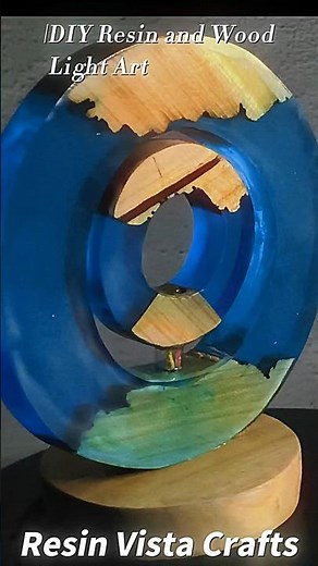 Create a Gorgeous LED Resin and Wood Lamp – DIY Tutorial!#shorts