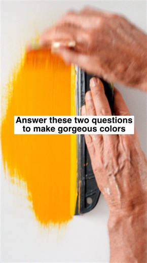 Art2Life on Instagram: "Wanna find a beautiful color to go with this yellow-orangey color? Answer these two questions: #1 Is the yellow-orangey color Dark or Light? #2 Is the yellow orangey bright (saturated) or dull? If the yellow-orange color is dark and bright, then make any color that is the opposite. And it will look great. See how good these two colors look together now that the new color, which is dark and dull, has been added? Color is relative. Making a color look fabulous has a lot to